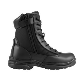 Men's Military Tactical Boots, 8 inch Combat Hiking Work Boots, Lightweight & Breathable Side Zipper Mens Motorcycle Interceptor Trooper Boot (Shoe Size: US 11, size: 8 inch)